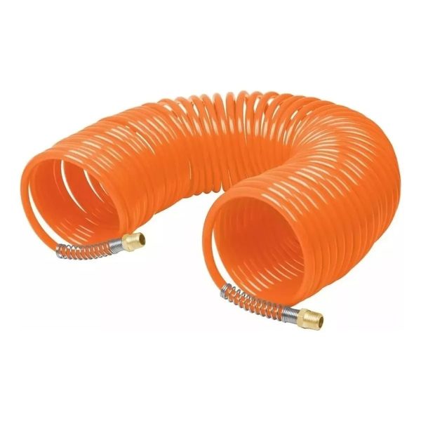Manguera Espiralada Lusqtoff MCL15-7 15mts Compresor Aire Rosca 1/4