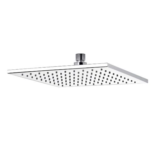 Flor de ducha articulada metálica cuadrada 25 cm. FV