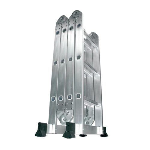 Escalera plegable de aluminio 3,7 metros Lusqtoff LE300 3 x 4
