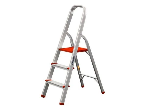 Escalera de aluminio plegable 3 escalones Lusqtoff