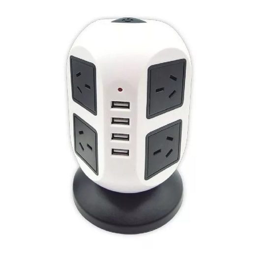Zapatilla Prolongador 4 Usb 2.4a + 8 Tomas Cable 2 Mts Tbcin