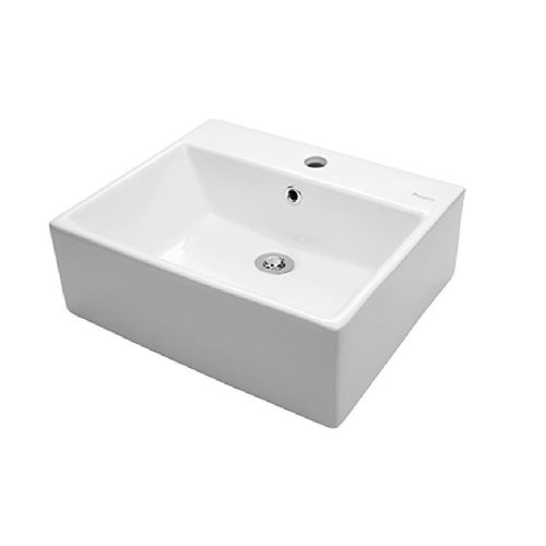 Bacha baño de apoyo rectangular 1 agujero Piazza A117