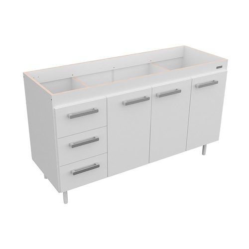Bajo mesada cocina 3 puertas 1,40 m. Mosconi Express BLANCO