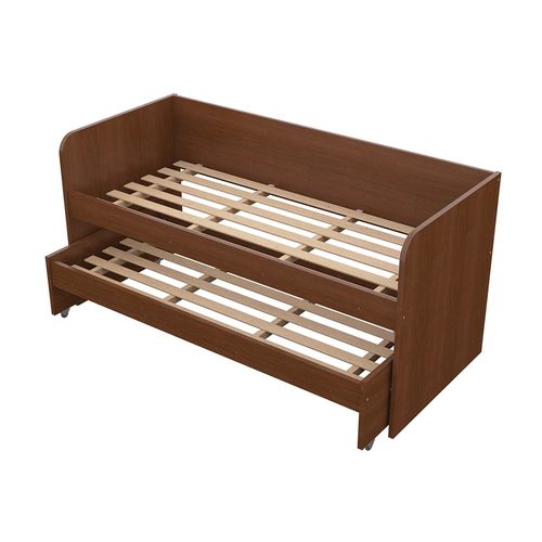 Cama Nido Doble 1 Plaza Mosconi Nature Infantil Juvenil Mosconi Color Tabaco