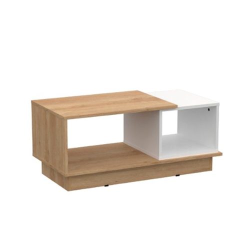 Mesa Centro Linea Milenial Color Nebraska Natural Y Blanco Mosconi