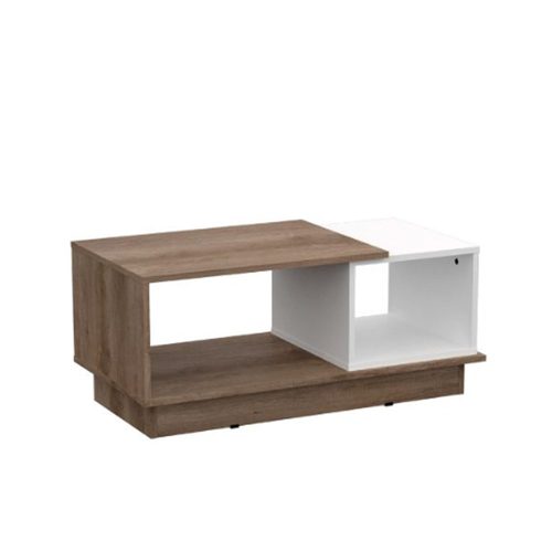 Mesa Centro Linea Milenial Color Nebraska Gris Y Blanco Mosconi