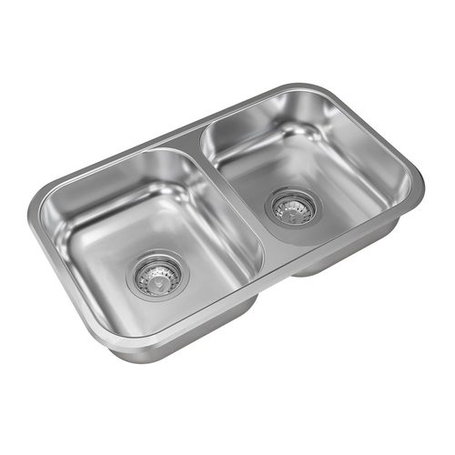 Bacha cocina pileta doble Johnson Acero C28