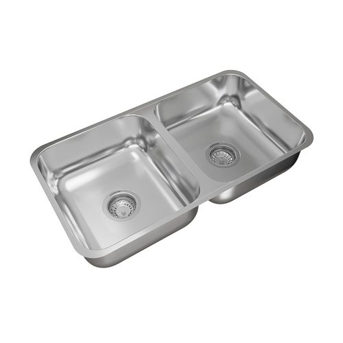 Bacha cocina pileta doble Johnson Acero C37/18 CR