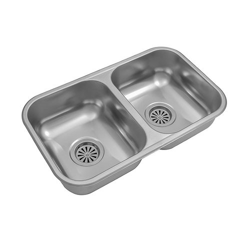 Bacha cocina pileta doble Johnson Acero CC 28 B