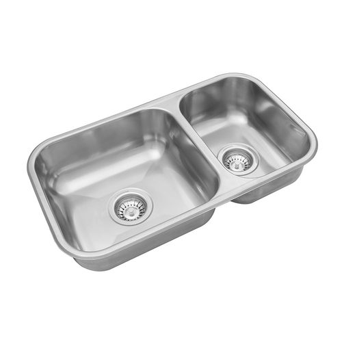 Bacha cocina pileta doble Johnson Acero R37 CR