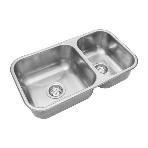 Bacha cocina pileta doble Johnson Acero R37/18 CR