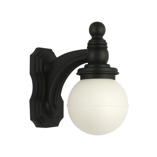 Aplique globo 11x11cm con ménsula curva 23x23cm - Negro 1291/NG
