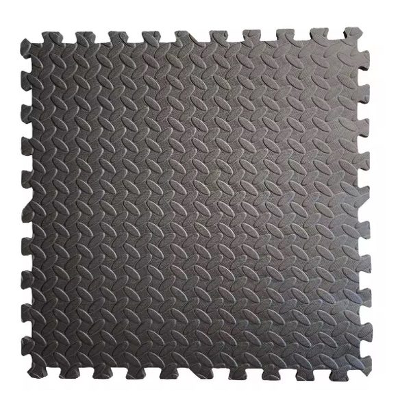 Piso de goma eva antigolpes encastrable Gimnasio Rooby NEGRO