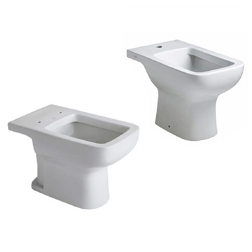 Inodoro corto + bidet 1 agujero Ferrum Trento