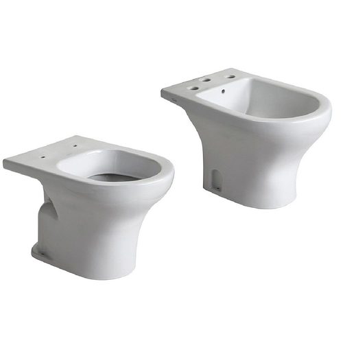 Inodoro corto + bidet 3 agujeros Ferrum Veneto