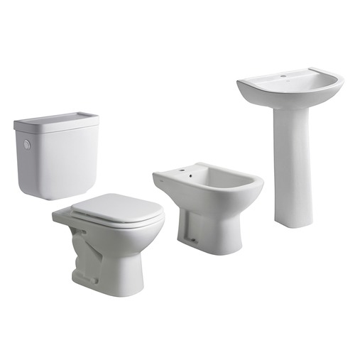 Combo Inodoro Depósito Tapa Bidet Bacha 1 agujero Ferrum Bari