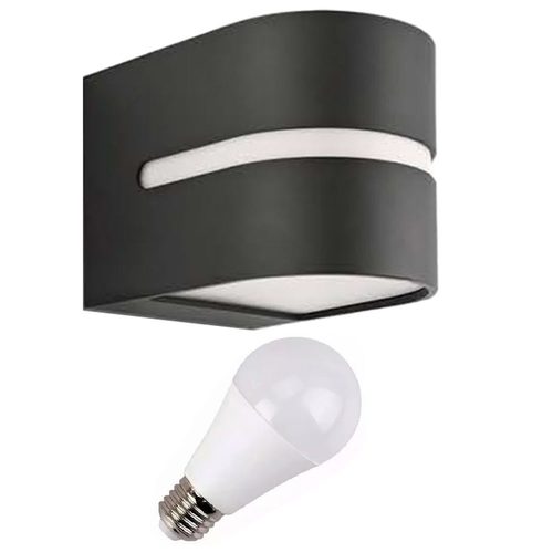 Aplique Exterior Pared Faroluz 4320 Spot + Foco Led 12W DIA