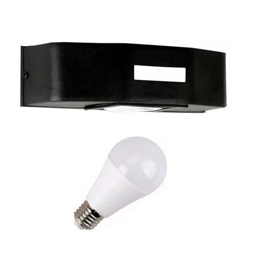 Aplique Exterior Pared Faroluz 4311/lp + Foco Led 7W DIA