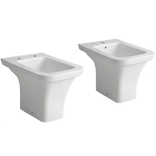 Inodoro corto + bidet 1 agujeros Ferrum Milena