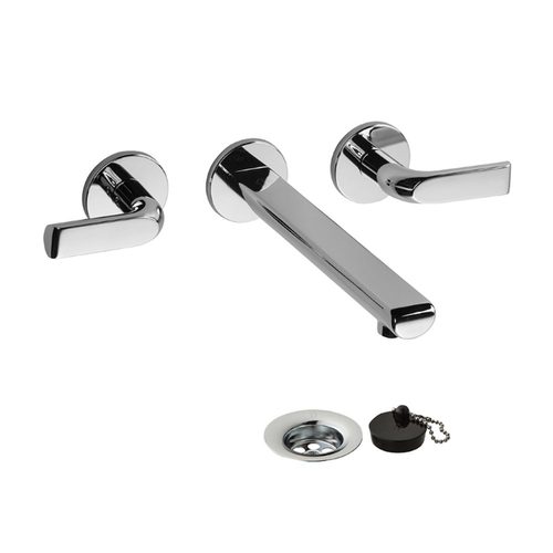 Griferia Baño Lavatorio Pared Fv Cipres Lever 0203 Cromo