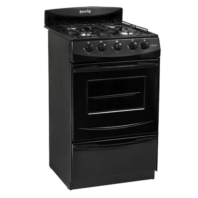 COCINA GAS ENVASADO 50CM ESCORIAL CANDOR S2 NEGRA