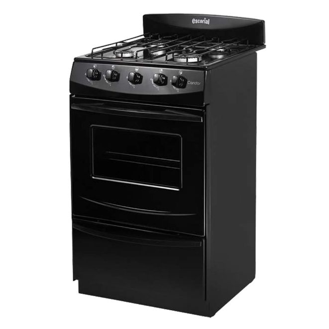 COCINA GAS ENVASADO 50CM ESCORIAL CANDOR S2 NEGRA