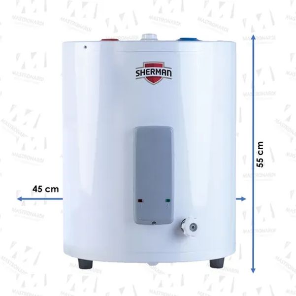 TERMOTANQUE SHERMAN ELECTRICO 55LT COLG CNX.SUP GT RHEEM